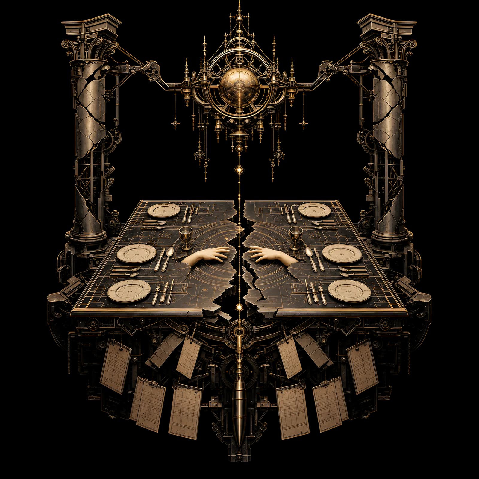 The Banquet Hall and the Bullet's Geometry — shirt design