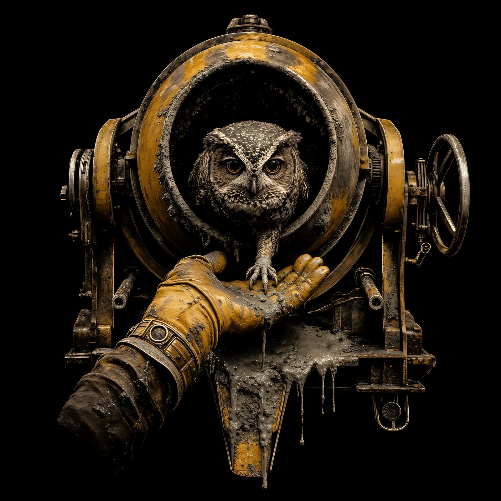 The Owl Leaves the Machine — shirt design
