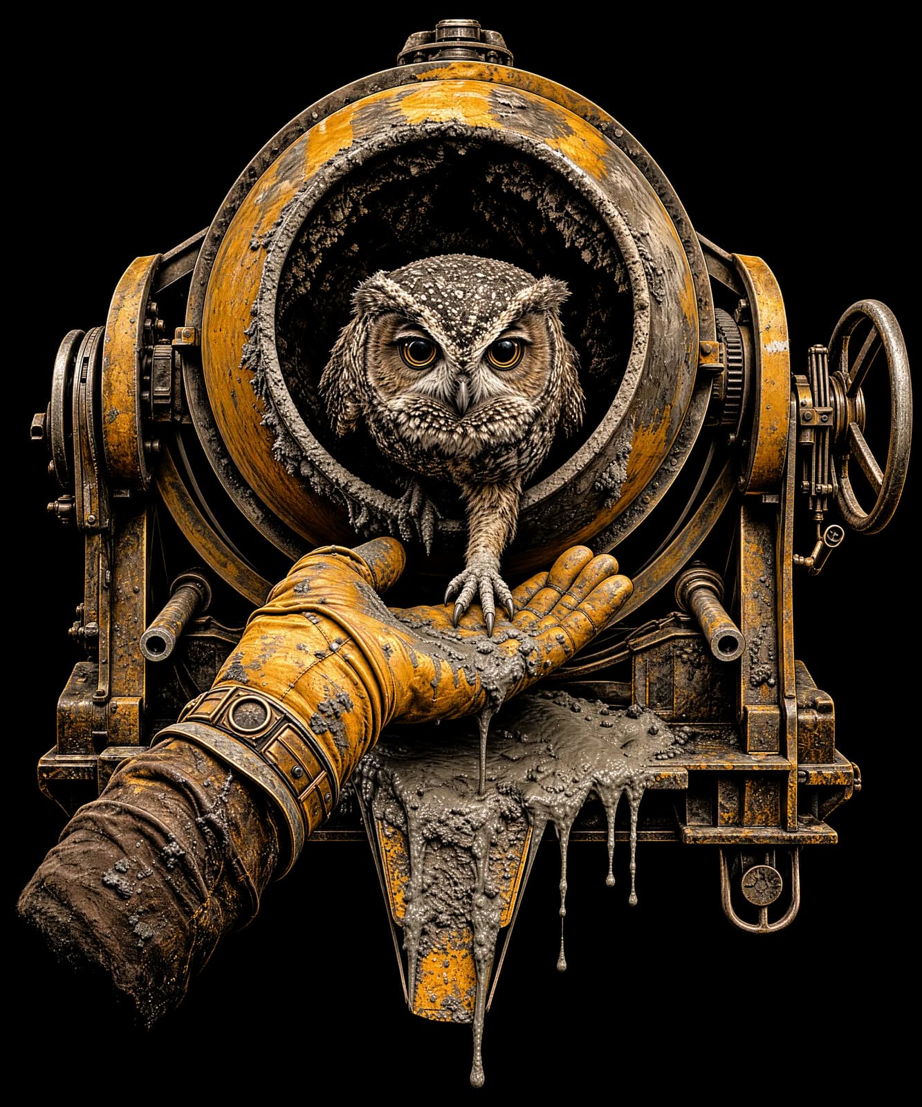 The Owl Leaves the Machine — shirt design