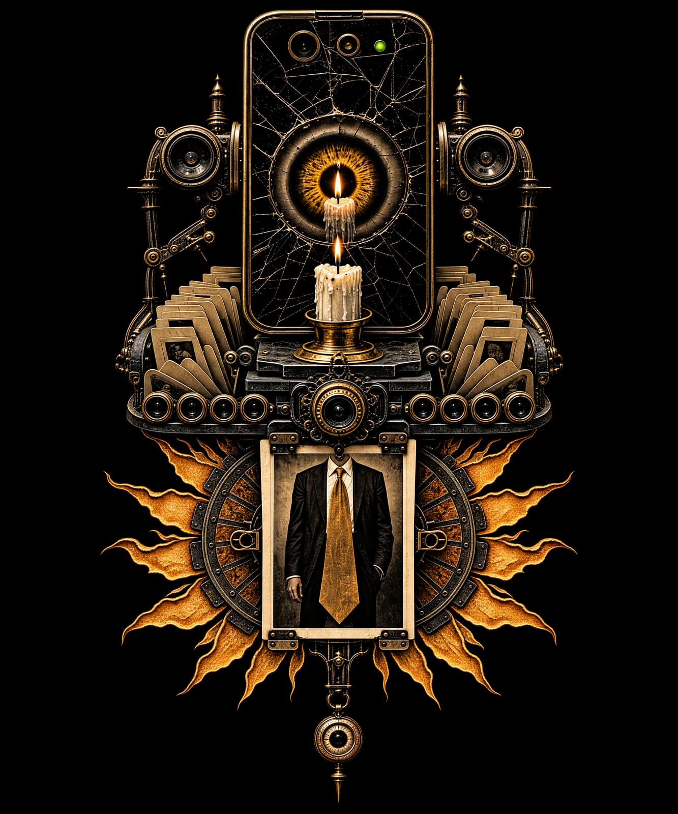 The Candle and the Watched Post — shirt design