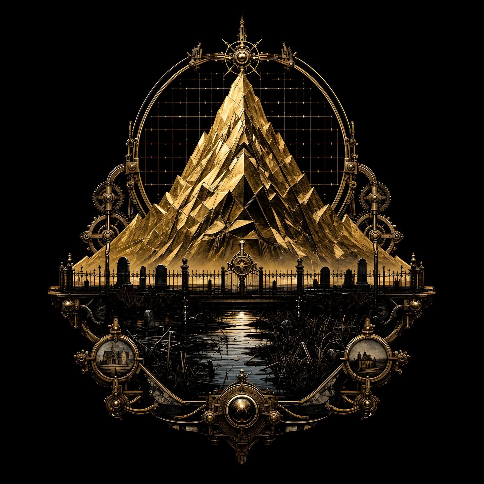 The Mountain Behind the Marsh — shirt design