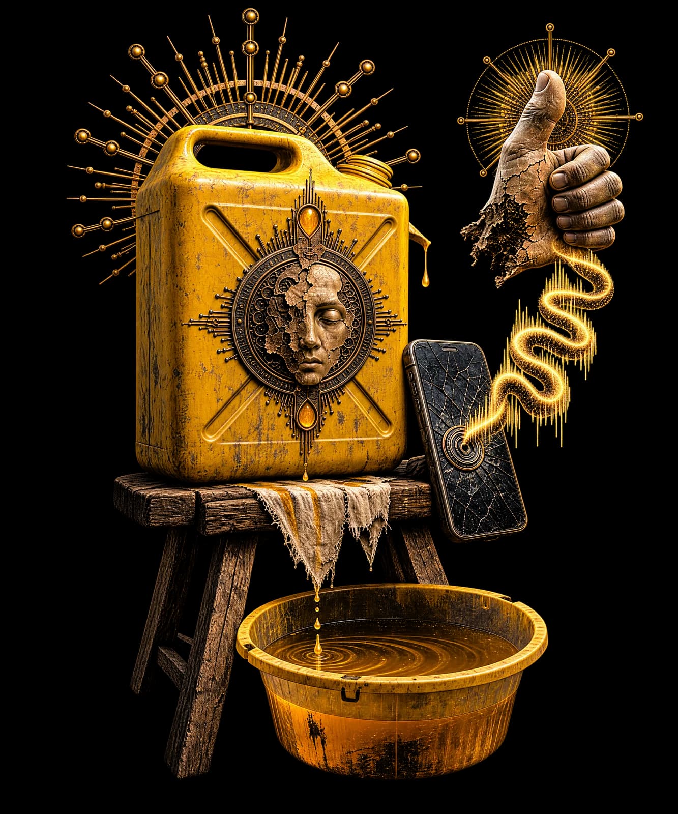The Bucket and the Voice Note — shirt design