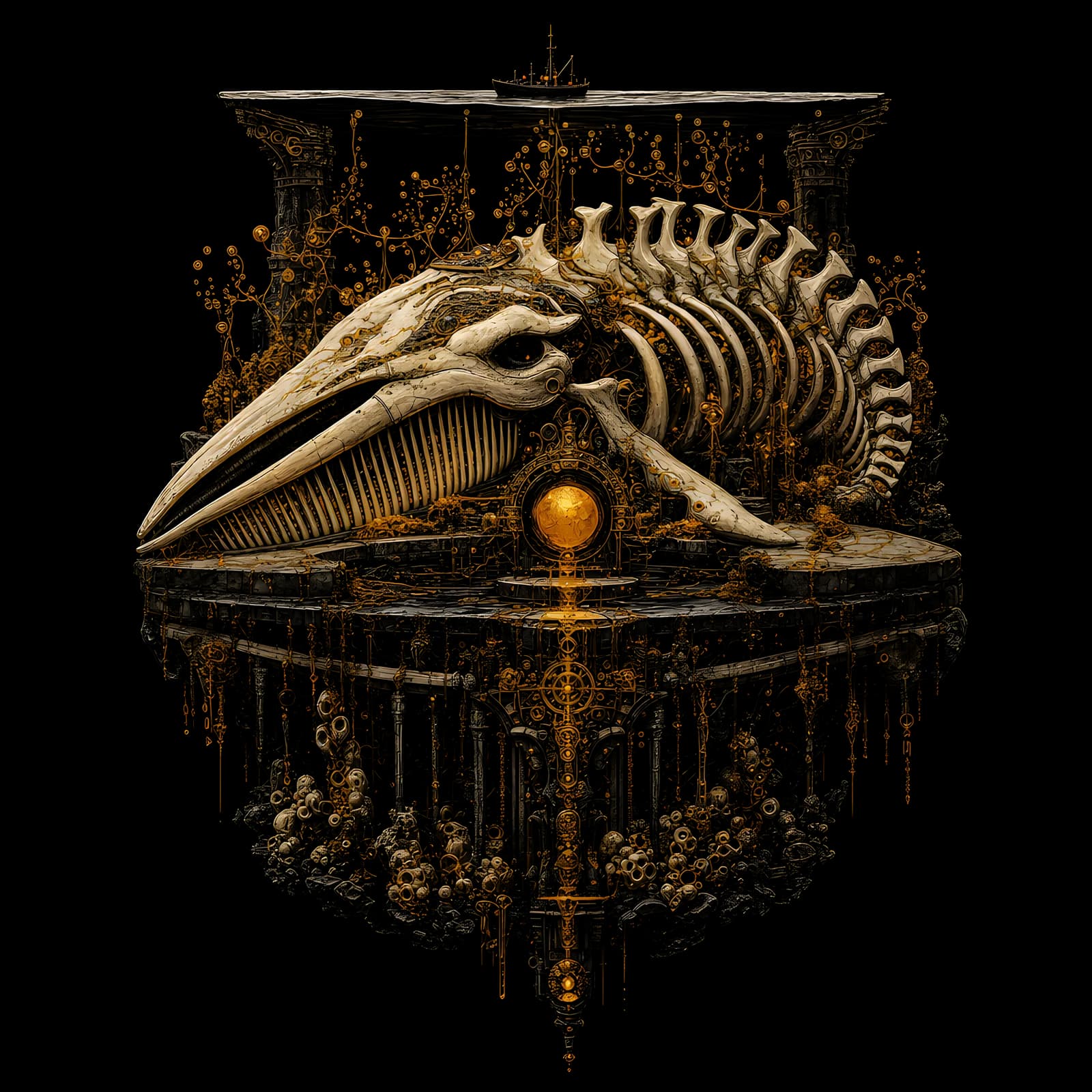 The Whale Beneath the Water Table — shirt design