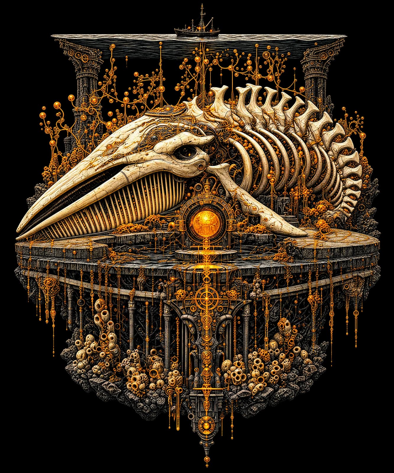 The Whale Beneath the Water Table — shirt design