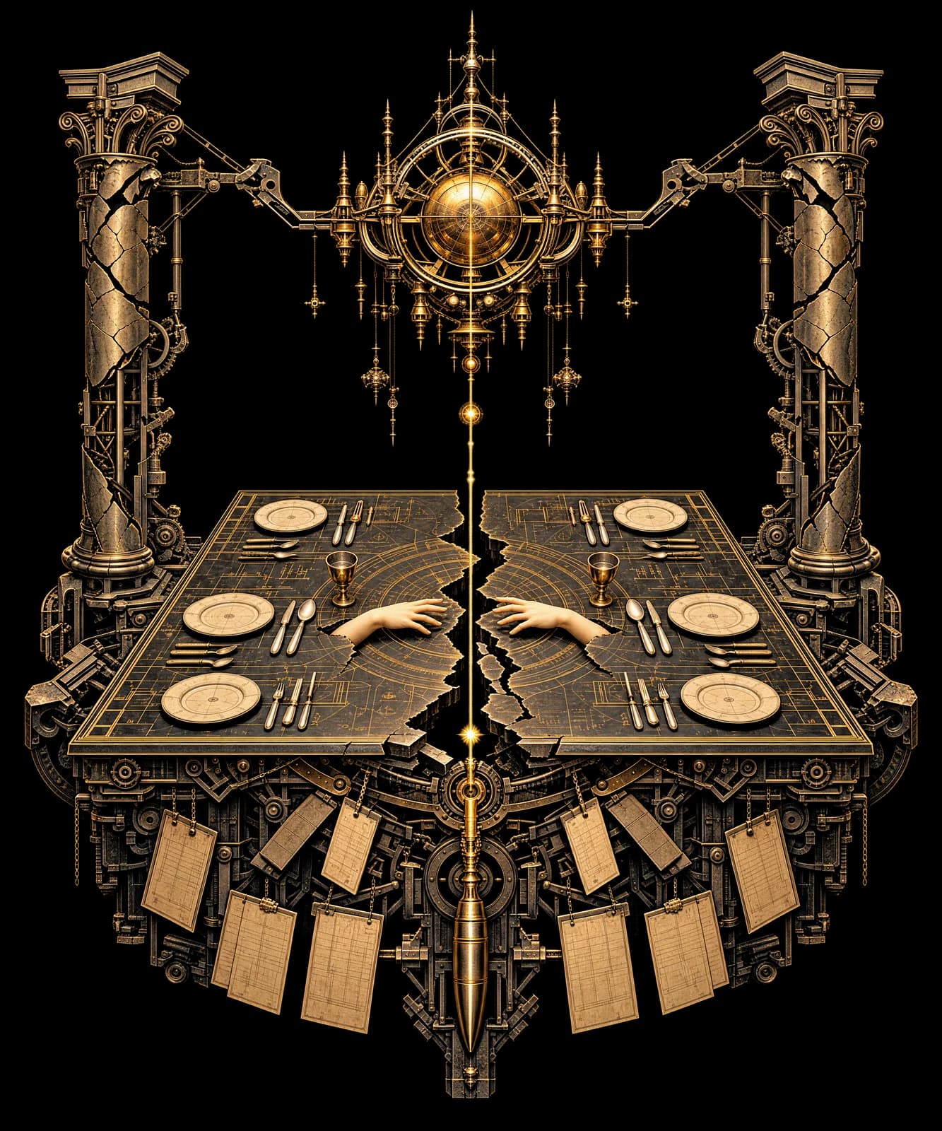 The Banquet Hall and the Bullet's Geometry — shirt design